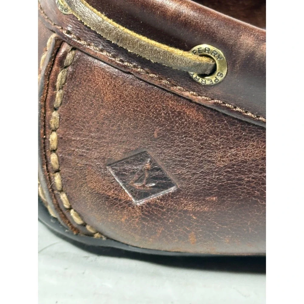 Sperry Top-Sider Mens Dark Brown Leather Driving Loafers STS17881 Size‎ 10.5 M